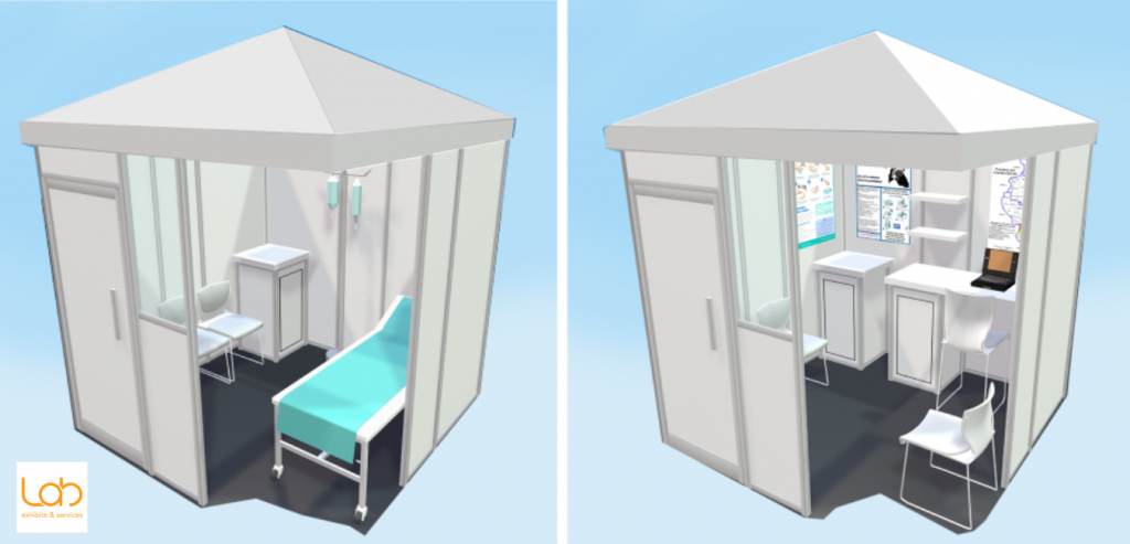 Lab Exhibits Covid-19 Response Pods Interiors